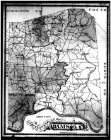 Adams County Outline Map, Adams County 1880